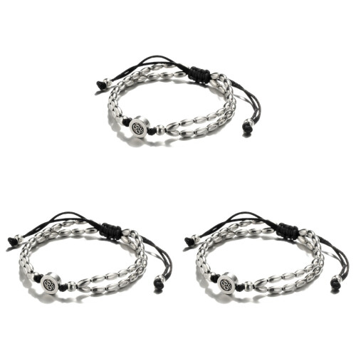 3Pcs Silver Pendant Anklet Bracelets Elegant Beach Foot Chains 1