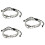3Pcs Silver Pendant Anklet Bracelets Elegant Beach Foot Chains 7