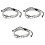 3Pcs Silver Pendant Anklet Bracelets Elegant Beach Foot Chains 3