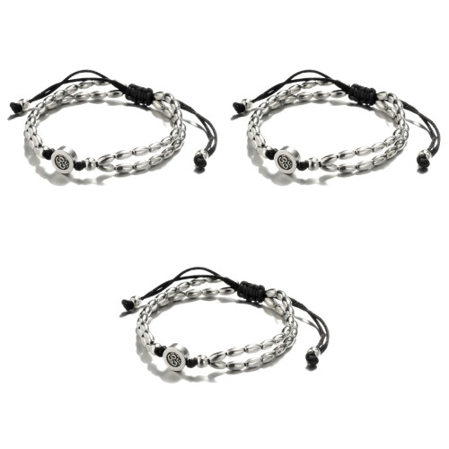 3Pcs Silver Pendant Anklet Bracelets Elegant Beach Foot Chains 2