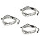 3Pcs Silver Pendant Anklet Bracelets Elegant Beach Foot Chains 6