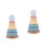 2Sets Assorted Color Wood Toy Stackable Rings Educational Decoration 6