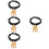 4Pcs Adjustable Black Cat Dog Collar with Lock Charm 9