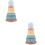 2Sets Assorted Color Wood Toy Stackable Rings Educational Decoration 8