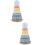 2Sets Assorted Color Wood Toy Stackable Rings Educational Decoration 9