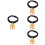 4Pcs Adjustable Black Cat Dog Collar with Lock Charm 8