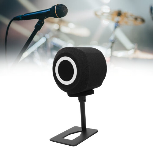 Microphone Windscreen Set with Stand for Condenser Mic Noise Reduction
