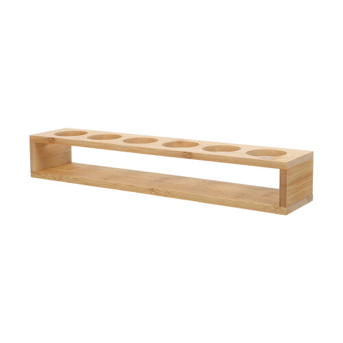 3Pcs Wooden Display Rack Light Brown Bar Cups Organizer 1