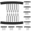 100Pcs Hair Net Fixing Clips Black Adjustable Lightweight Wig Combs 1
