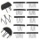 100Pcs Hair Net Fixing Clips Black Adjustable Lightweight Wig Combs 10