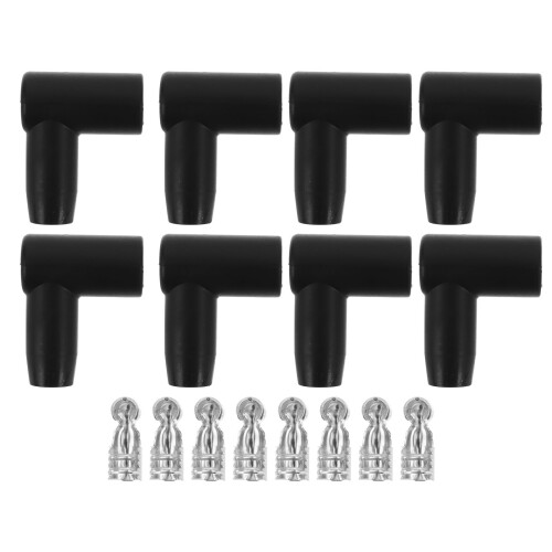 1Set Universal Fit Rubber Spark Plug Boot Cap with 90 Angle for Cars