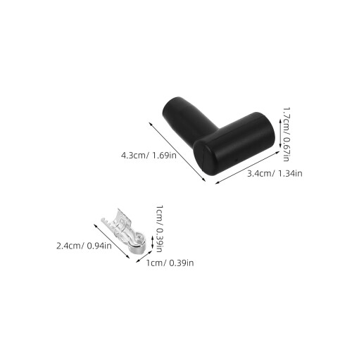 1Set Universal Fit Rubber Spark Plug Boot Cap with 90 Angle for Cars 1
