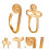 4St Gouden Neusversiering U- Slak Piercing Sieraden 10