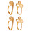 4St Gouden Neusversiering U- Slak Piercing Sieraden 5