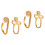 4St Gouden Neusversiering U- Slak Piercing Sieraden 4