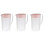 3Pièces Rose Pour Boissons Fraîches À 5
