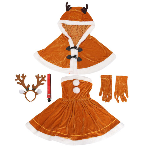 2Ensembles Costume Elk Polyester Pour Fête Cosplay