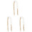 3Pcs White Stylish Bag Shoulder Chain Durable DIY Purse Strap 2