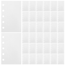 100Pcs White Flexible Sticker Keeper Pages for Binder Albums