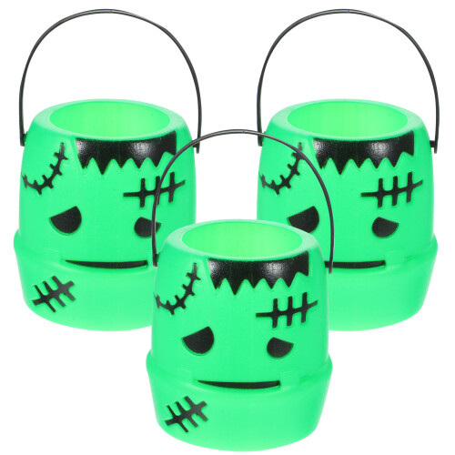 15Pièces Seaux Plastique Vert Halloween 1