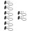 8Ensembles Support Mural Baseball Golf Noir Polyvalent 9