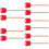 10Pcs Chic Red Percussion Drumsticks Safe Gentle Drum Accessories 10