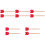 10Pcs Chic Red Percussion Drumsticks Safe Gentle Drum Accessories 3