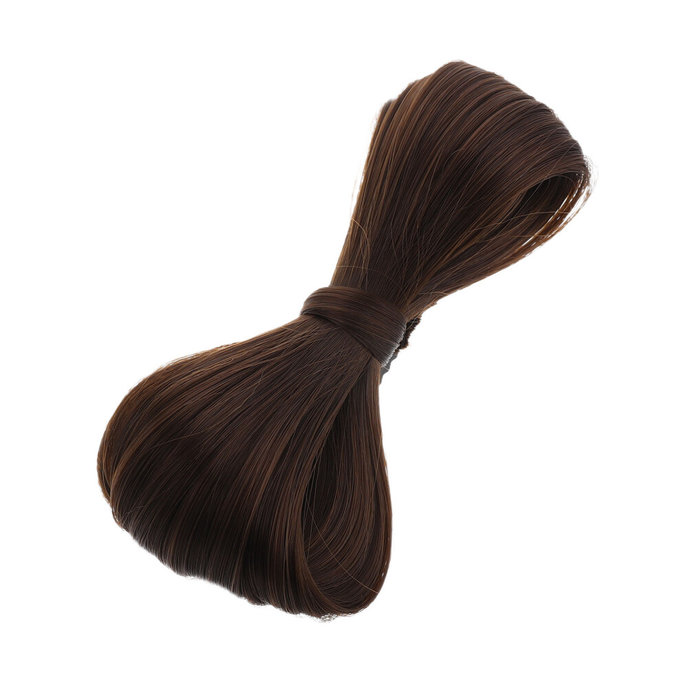 Ohphcall 5Pcs Hanfu Hair Bun Wig Dark Brown Soft Material Elegant Updo