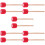 10Pcs Chic Red Percussion Drumsticks Safe Gentle Drum Accessories 8