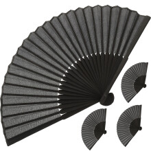 20Pièces Éventails Bambou Noir Décoration Élégante