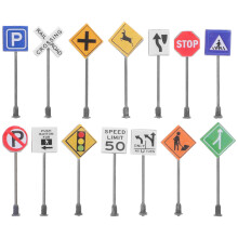 56Pcs Vivid Assorted Mini Traffic Indicator Models for Photo Props