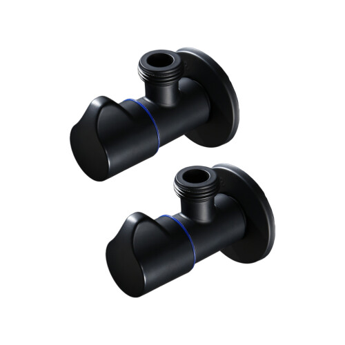 4Pcs Brass Flow Control Valve Black Shut-Off for Shower Head Sprayer