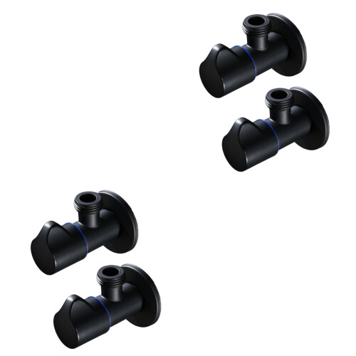4Pcs Brass Flow Control Valve Black Shut-Off for Shower Head Sprayer 2