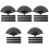 20Pièces Éventails Bambou Noir Décoration Élégante 4
