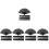 20Pièces Éventails Bambou Noir Décoration Élégante 5
