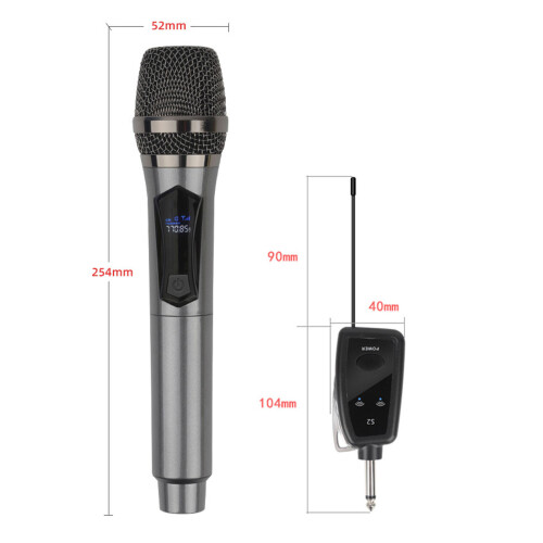 Microfono wireless a mano da 2,4G con ricevitore per canto, computer e PA 1