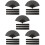 20Pièces Éventails Bambou Noir Décoration Élégante 7