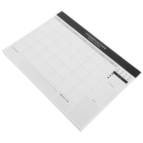 2Pcs Portable White Paper Monthly Schedule Pad Undated Simple Planner 1
