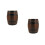 2Pcs Rustic Wine Barrel Stools Light Brown Outdoor Balcony Side Tables 9
