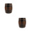 2Pcs Rustic Wine Barrel Stools Light Brown Outdoor Balcony Side Tables 5