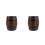 2Pcs Rustic Wine Barrel Stools Light Brown Outdoor Balcony Side Tables 7