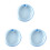 3Pcs Portable Blue Denture Box Plastic Durable Storage Case 2
