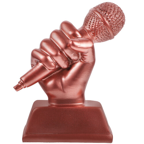 3Pcs Delicate Rose Gold Microphone Trophy for