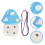 2Pcs Beginner 6-Hole Ceramic Ocarina for Kids Portable Sky- 9