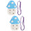 2Pcs Beginner 6-Hole Ceramic Ocarina for Kids Portable Sky- 7