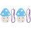 2Pcs Beginner 6-Hole Ceramic Ocarina for Kids Portable Sky- 2