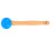3Pcs Wooden Handle Singing Bowl Mallets Blue Rubber Head Accessory 3