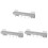 3Pcs Practical ABS Kitchen Storage Rack Cutter Holder Light Grey 2
