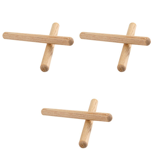 6Pcs Mini Drum Stick Percussion Wood Drumsticks Heavy Duty Light Brown 2