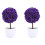 2Pcs Purple Plastic Flower Balls Artificial Plants Decorative Home Use 2